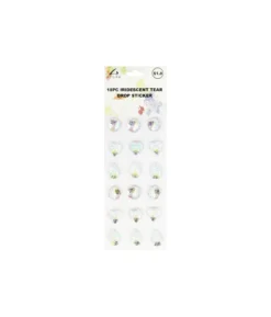 Iridescent Tear Drop Sticker 18pc