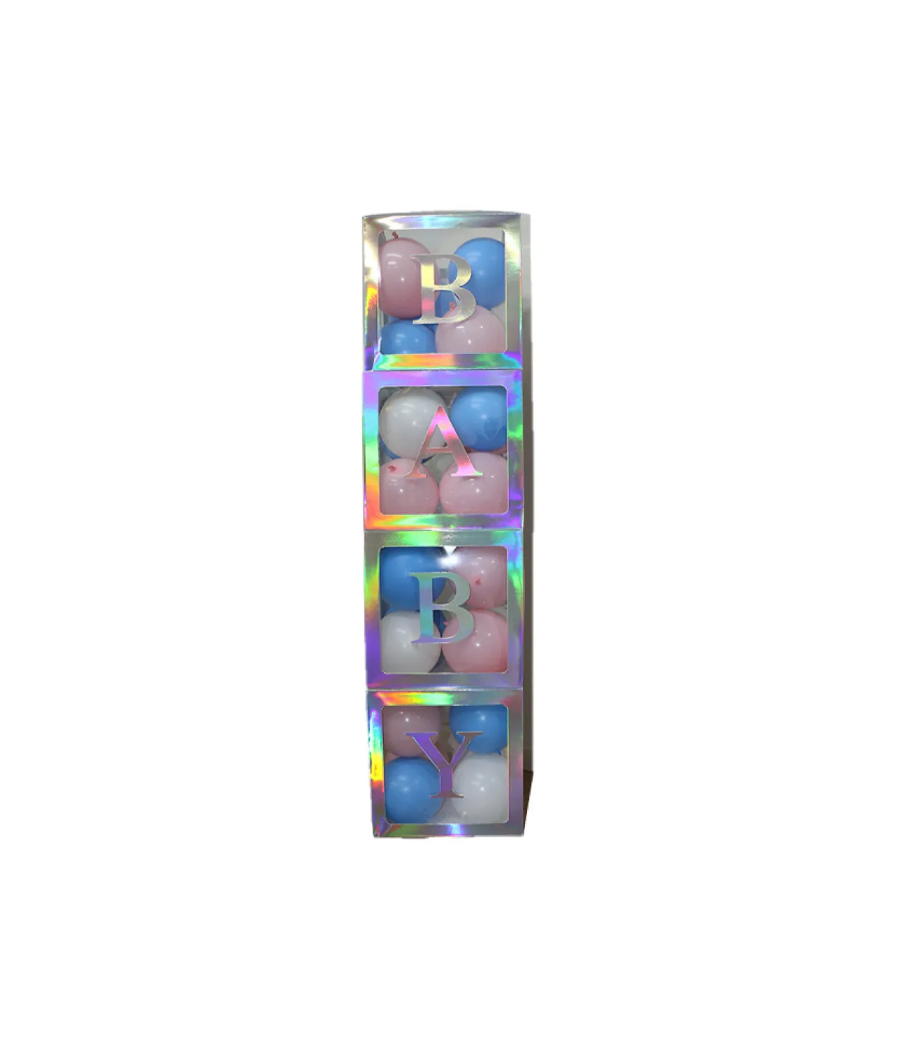 Iridescent Transparent Decoration Cube Set