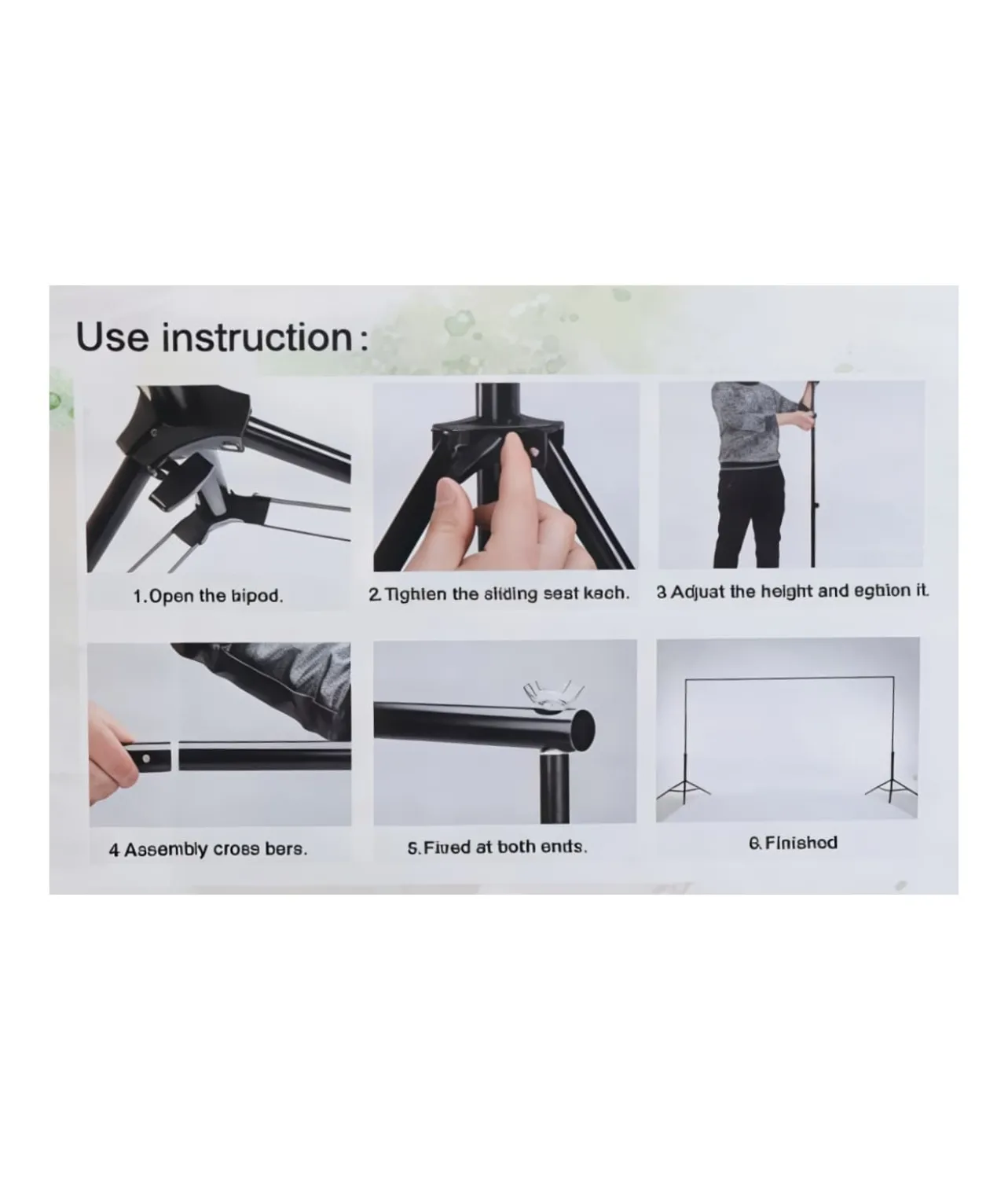 Iron Adjustable Backdrop Stand 2 x 3m