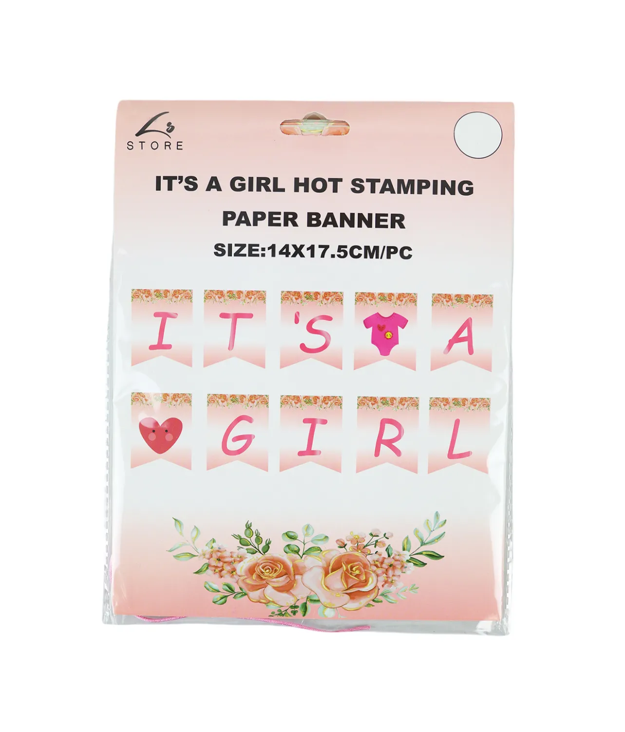 It’s a girl Hot Stamping Paper Banner 14×17.5cm