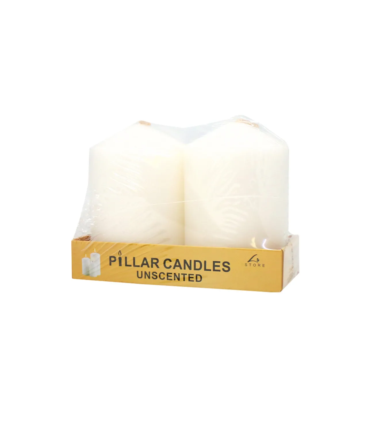Ivory Pillar Candle 2pc 525g