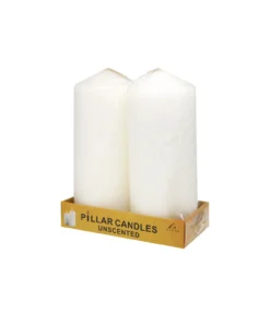 Ivory Pillar Candle 2pc 330g