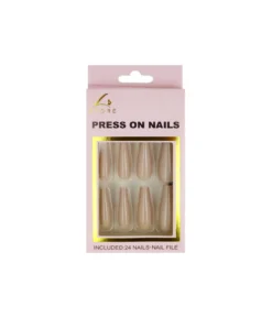 Ivory Press On Nails 24pc
