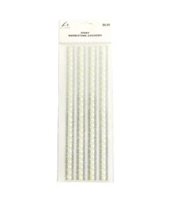 Ivory Strip Rhinestones Stickers