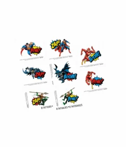 Justice League Tattoo Favors 8pk