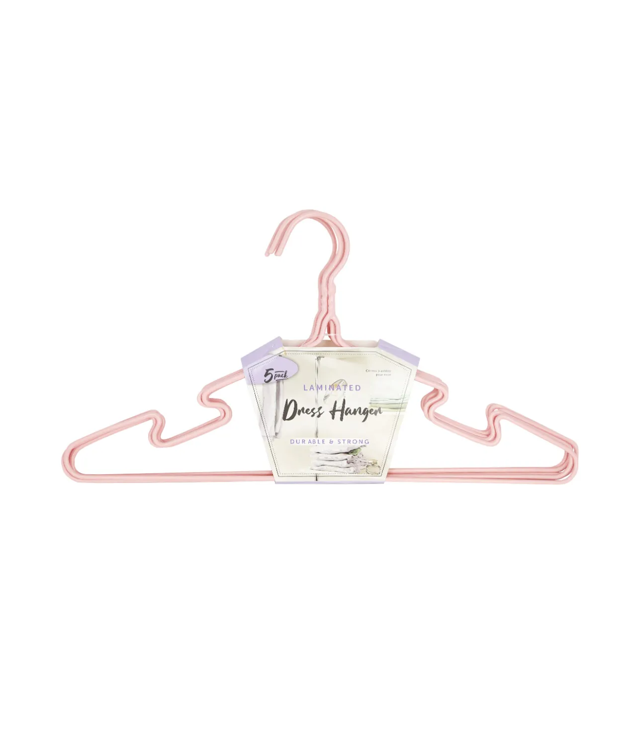 Laminated Dress Hangers 5pk Assorted