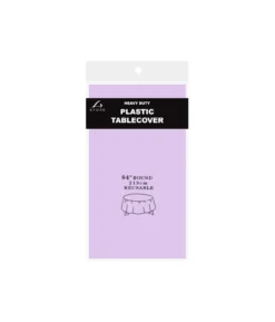 Lavender Round Plastic Tablecover 213x213cm