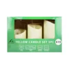 LED Yellow Candle Set 3pk