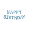 Light Blue Confetti Happy Birthday Balloon Banner 16in