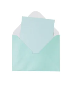Light Blue Pearlised Cards & Envelopes Set 12pc