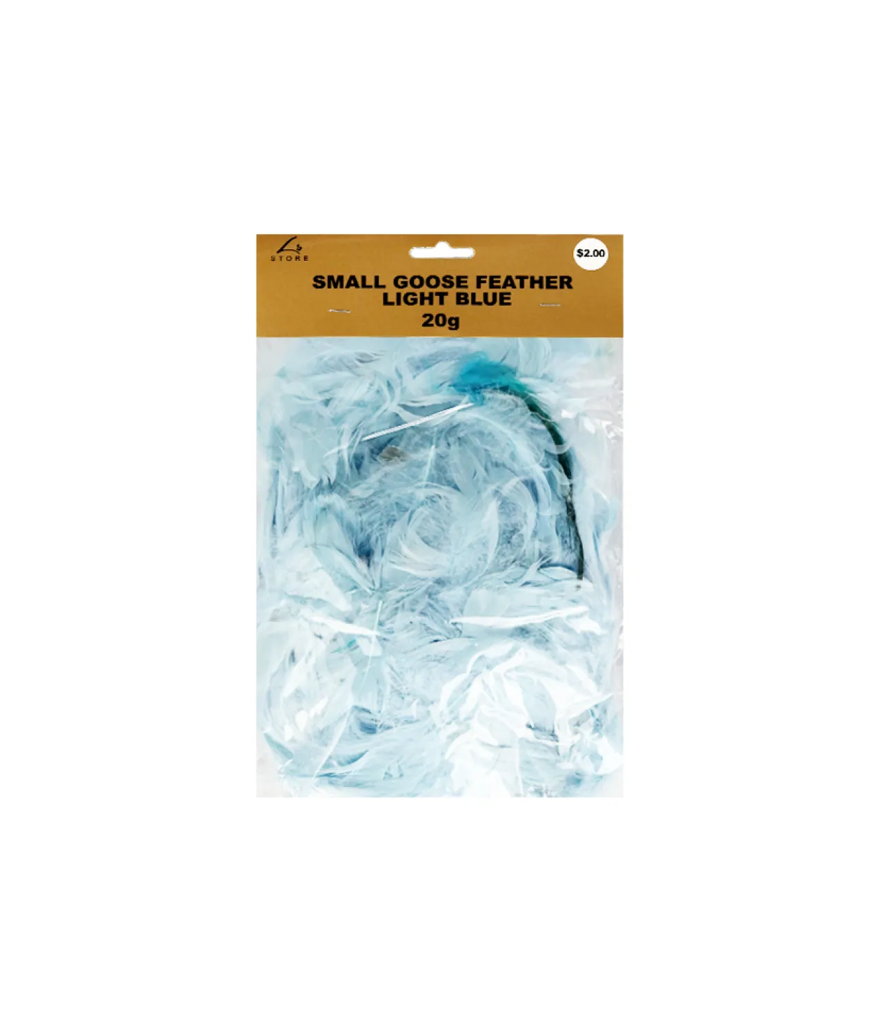 Light Blue Small Goose Feathers 20g