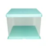 Light Blue Transparent Cake Box 10in