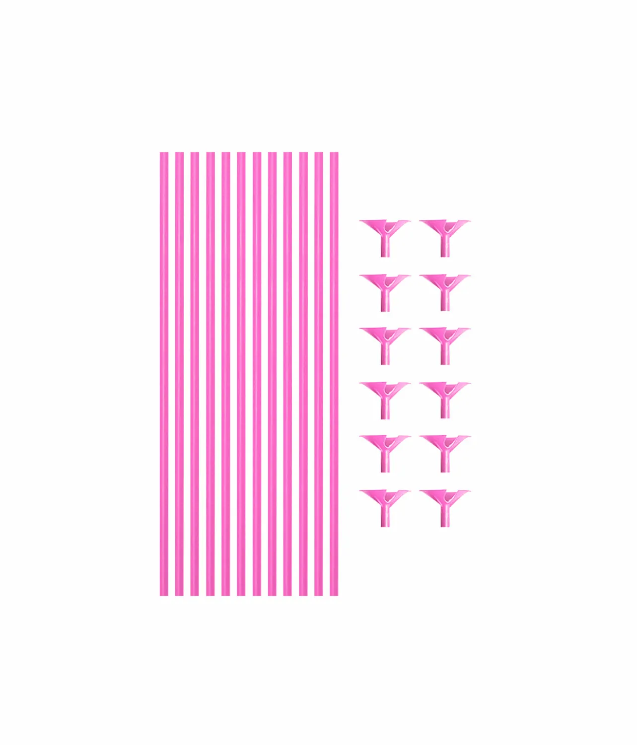Light Pink Balloon Stick 12pc