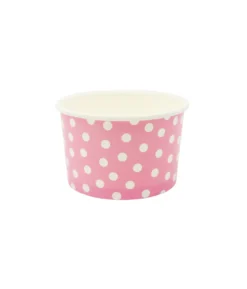 Light Pink Dots Ice Cream Cups 12pk 3oz