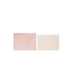 Light Pink Pearlised Cards & Envelopes Set 12pc