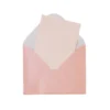 Light Pink Small Pearlised Cards & Envelopes Set 12pc