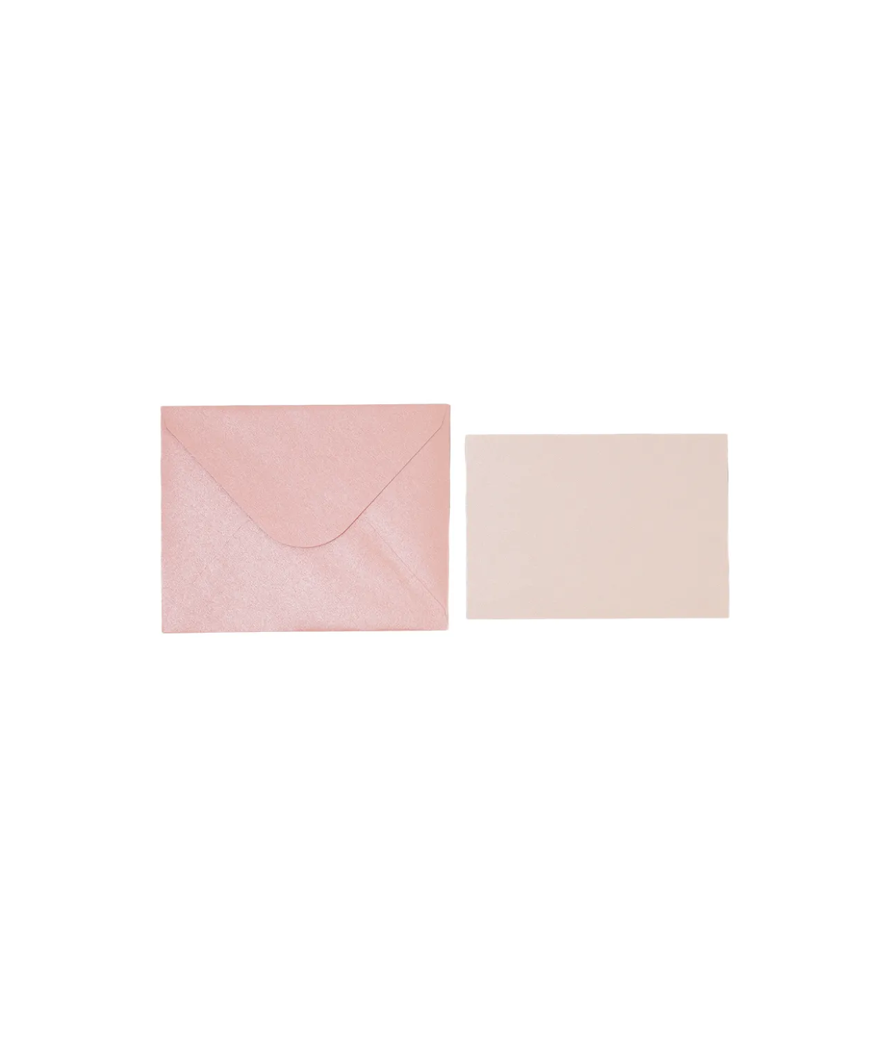 Light Pink Small Pearlised Cards & Envelopes Set 12pc
