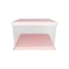Light Pink Transparent Cake Box 8in