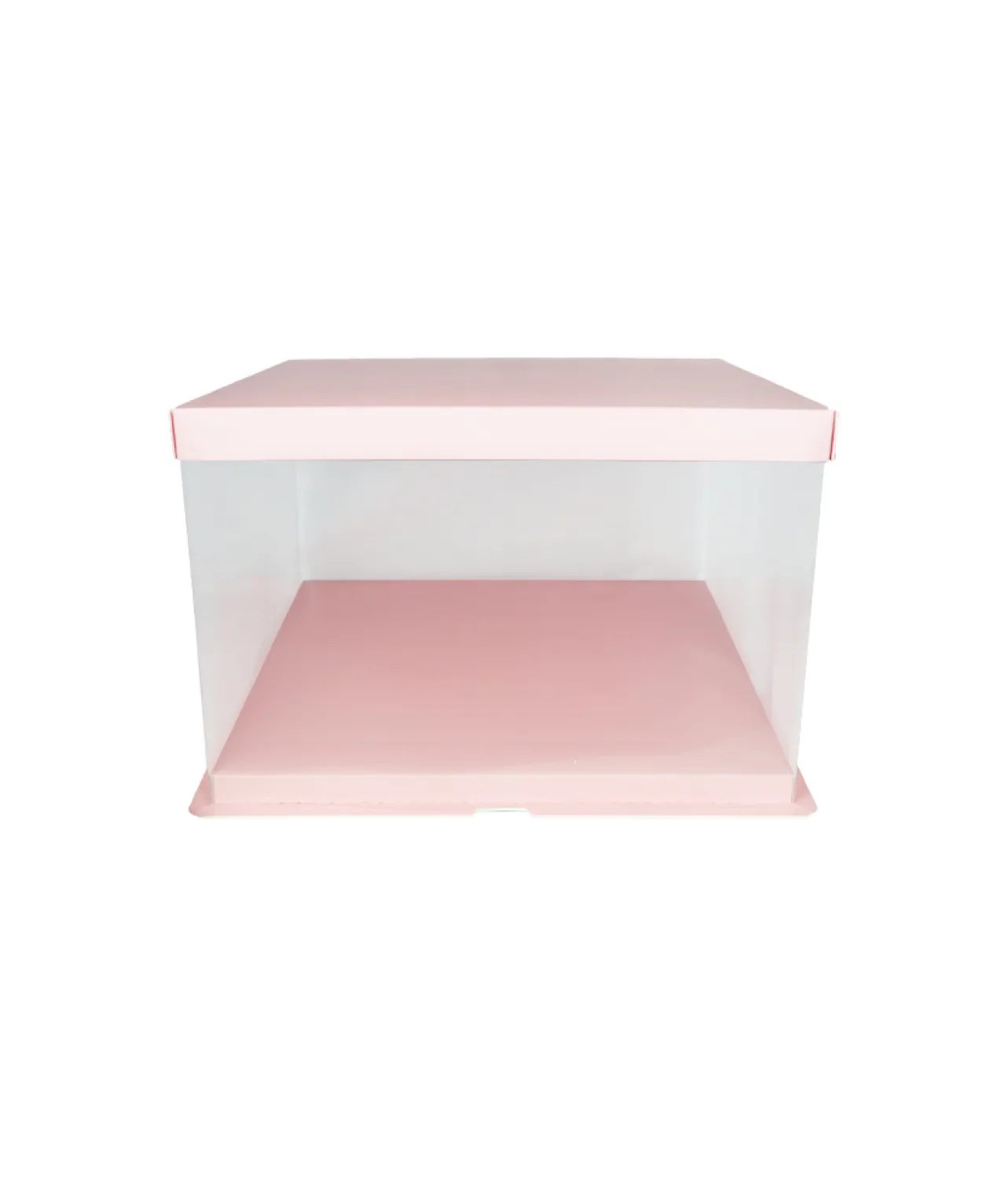 Light Pink Transparent Cake Box 8in