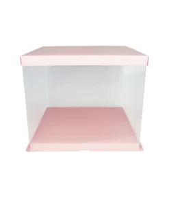 Light Pink Transparent Cake Box 10in