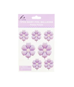 Light Purple Daisy Foil Balloon 7pc