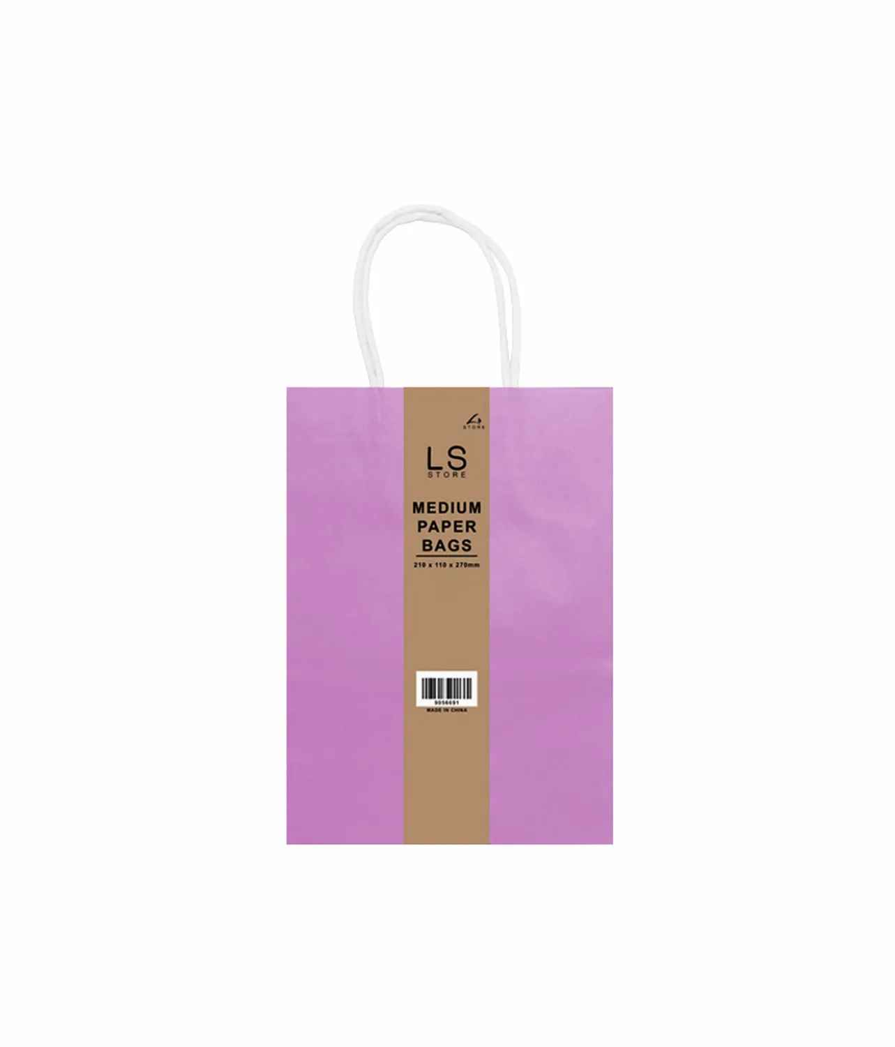 Light Purple Medium Paper Bag 3pcs