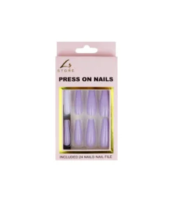 Light Purple Press On Nails 24pc