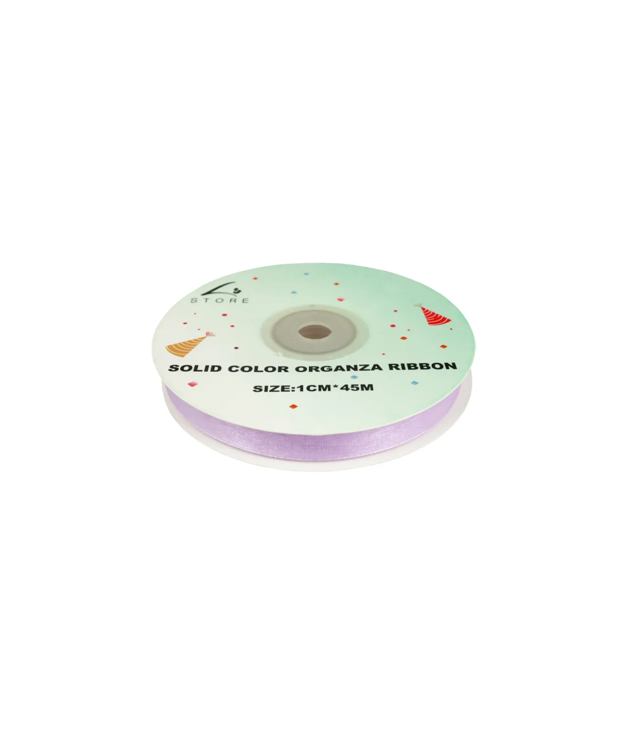 Light Purple Solid Colour Organza Ribbon 1cm