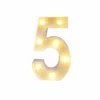 Light Up Number 5 Warm White LED