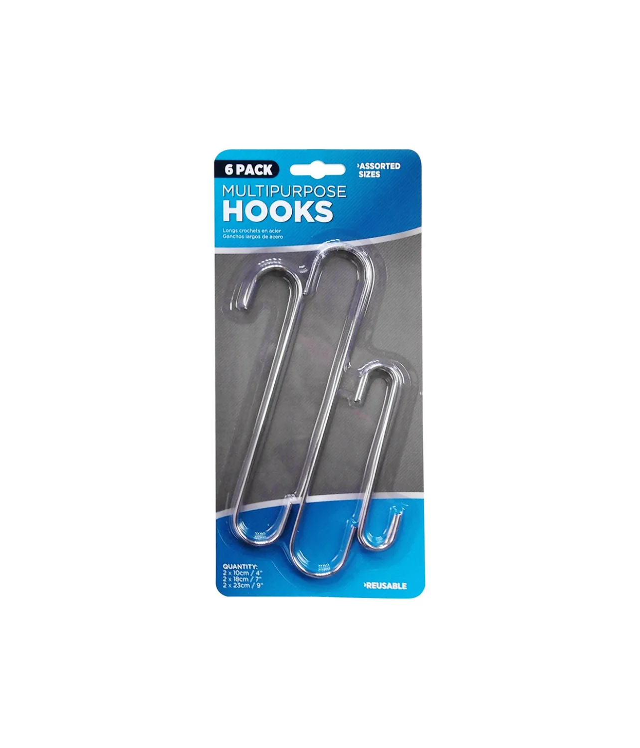 Long Steel Hooks 9pc