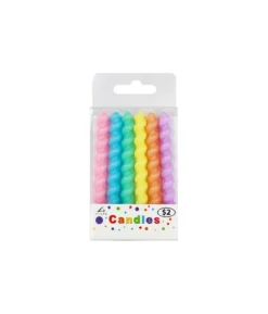 Macaron Colour Candles 8cm 6pk