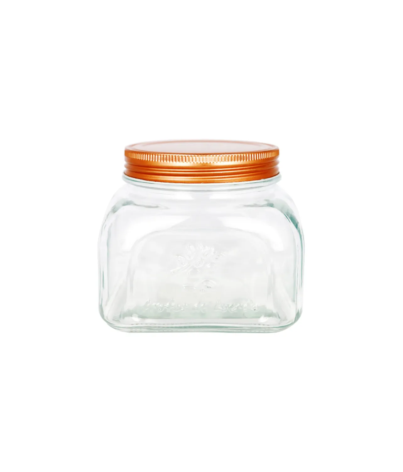 Medium Glass Storage Jar With Copper Lid