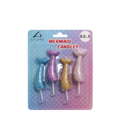Mermaid Tail Candles 4pk