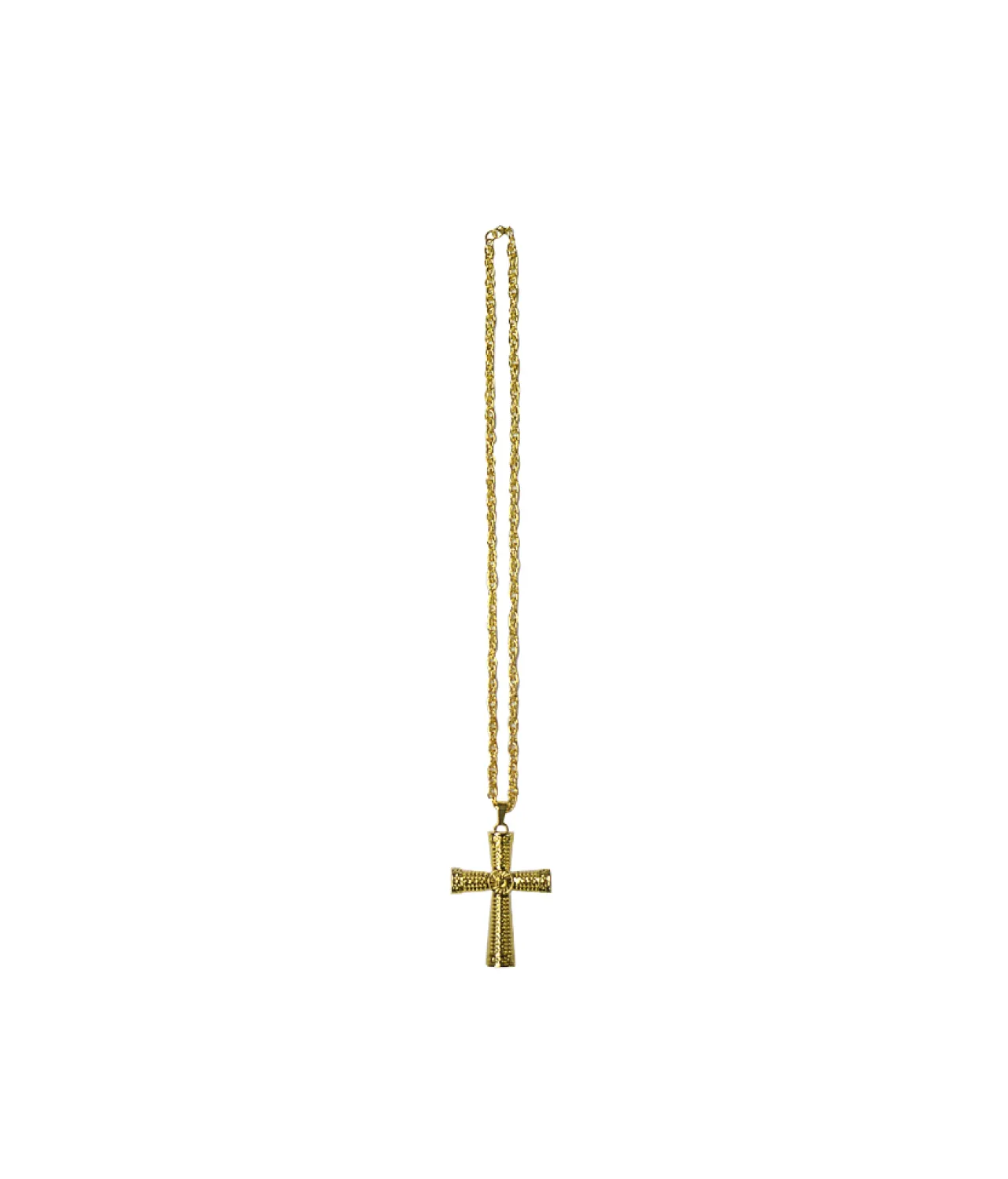 Metal Bling Necklace Gold Cross