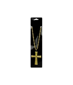 Metal Bling Necklace Gold Cross