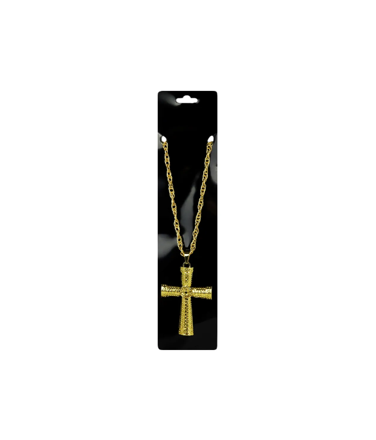 Metal Bling Necklace Gold Cross