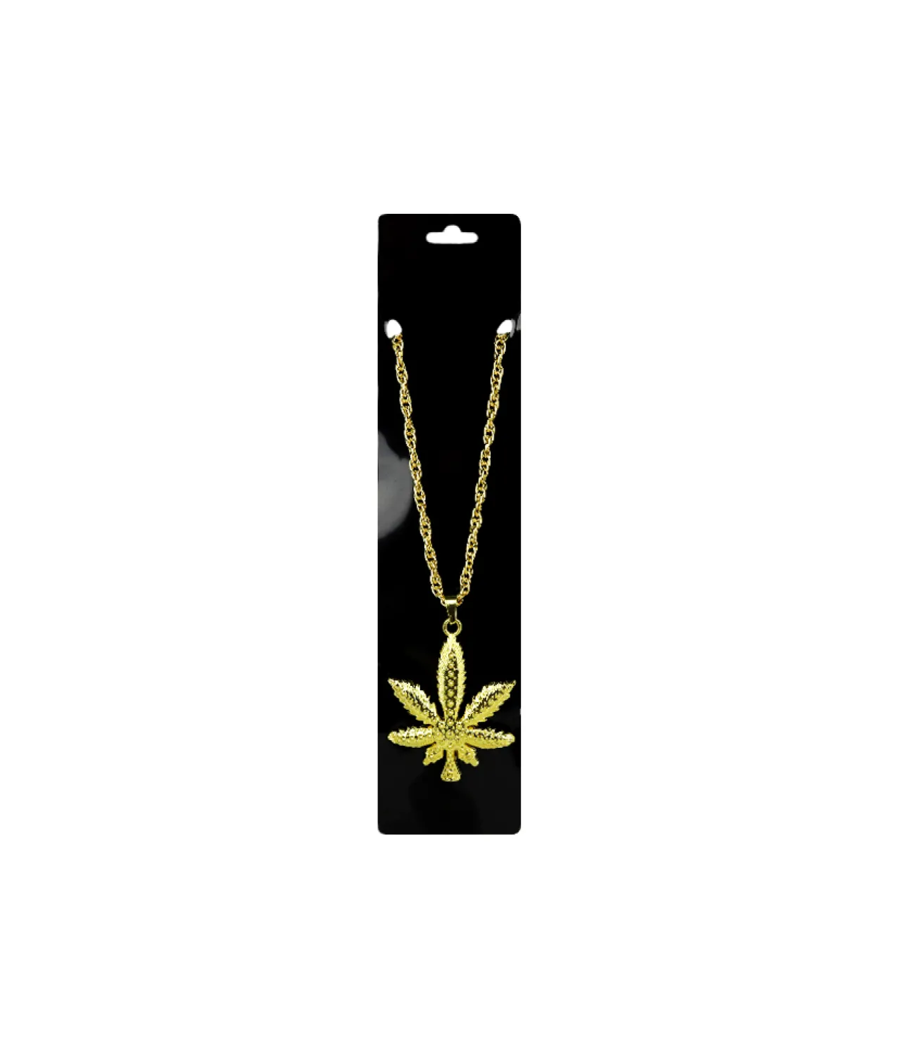 Metal Bling Necklace Gold Leaf