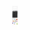 Metallic Black Candles 12pk