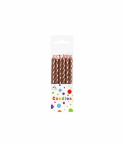 Metallic Rose Gold Candles 12pk