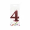 Metallic Rose Gold Number Candle 4