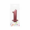 Metallic Rose Gold Number Candle 1