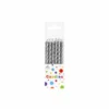 Metallic Silver Candles 12pk