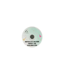 Metallic Silver Twist Tie 4mm x 90m