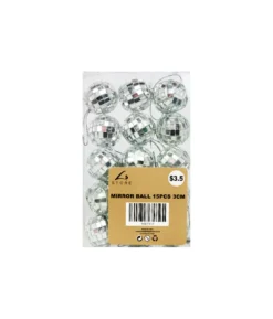 Mirror Ball 3cm 15pk