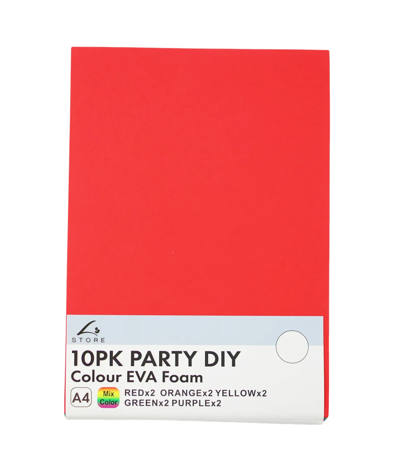 Mix Colour EVA Foam MIX A4 10pk