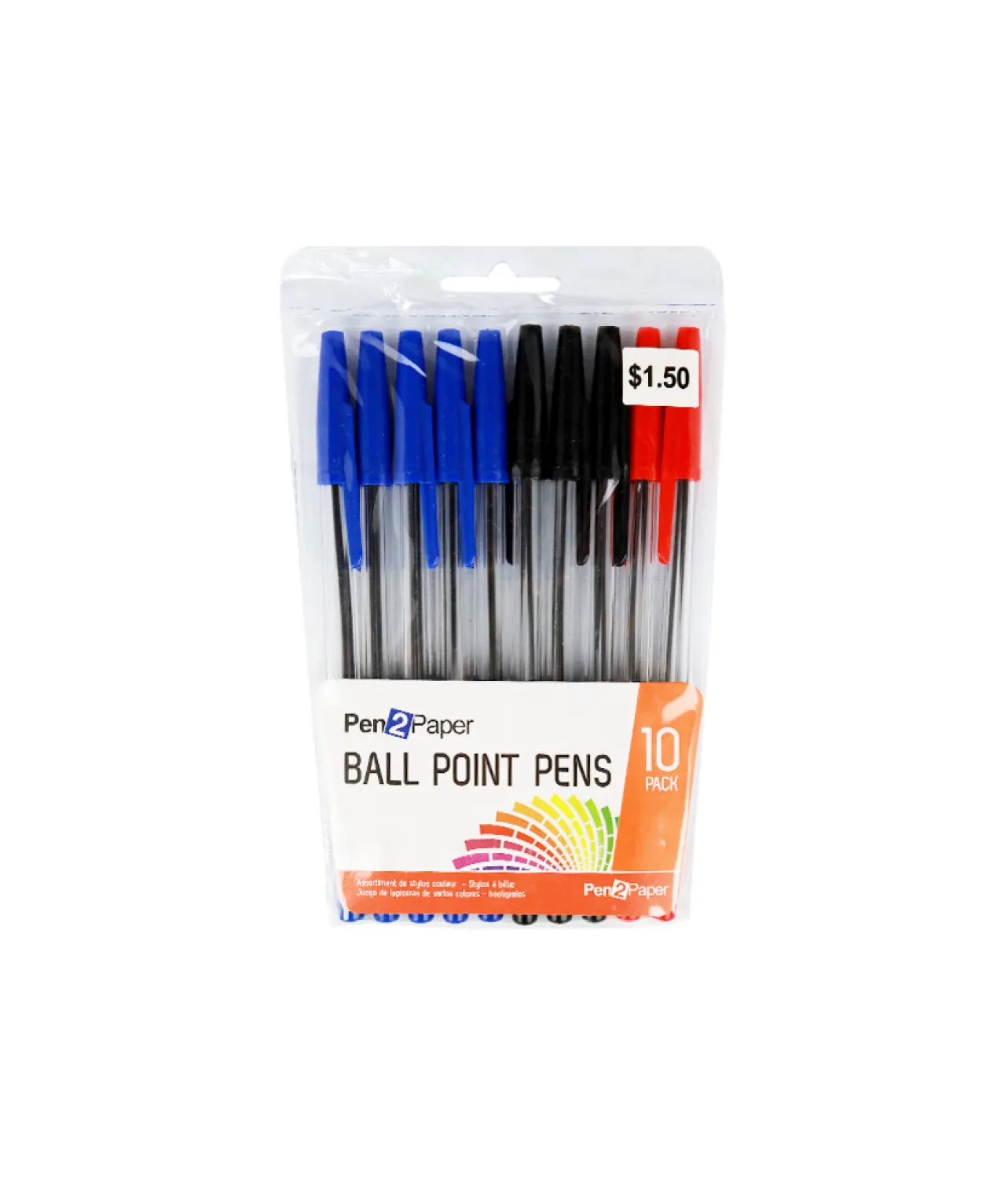 Mixed Ball Point Pens 10pk