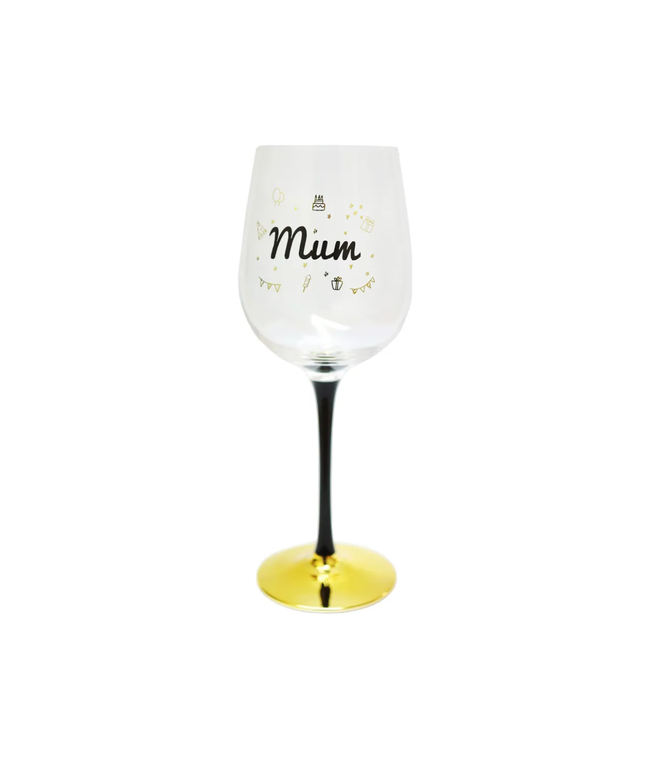 Mum Wine Glass