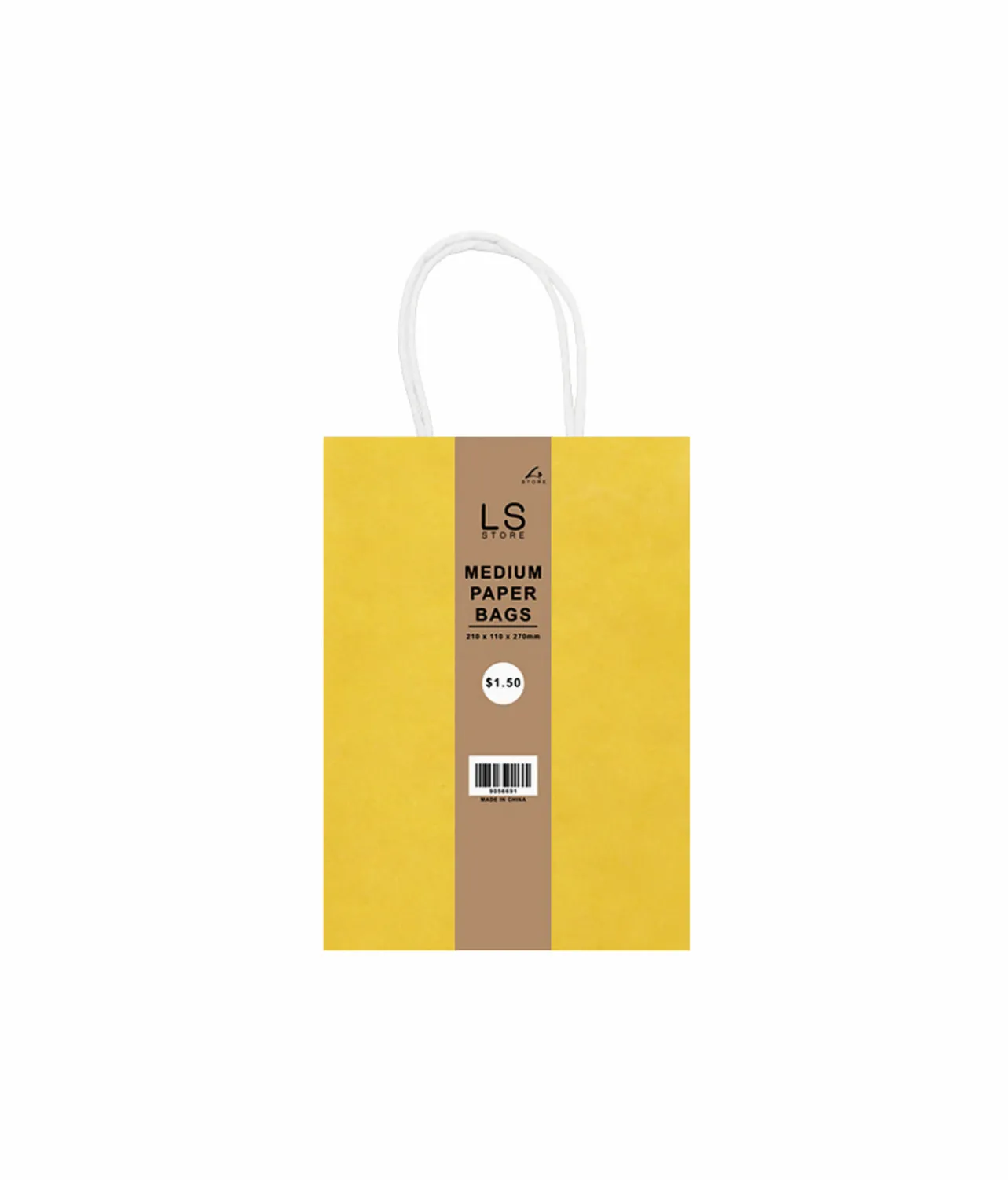 Mustard Medium Paper Bag 3pc
