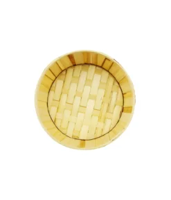 Natural Bamboo Round Basket 21.5x12cm
