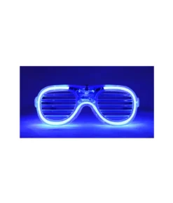 Neon Blue LED Shutter Glasses 15.5 x 6cm